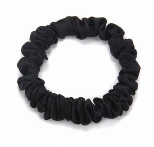 KLARA Gumka Do Włosów Jedwabna Czarna 1cm