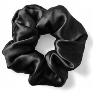 KLARA Gumka Do Włosów Jedwabna Czarna 5cm