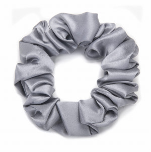 KLARA Gumka Do Włosów Jedwabna Szara 3 cm