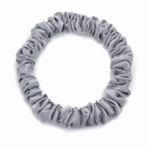 KLARA Gumka Do Włosów Jedwabna Szara 1 cm