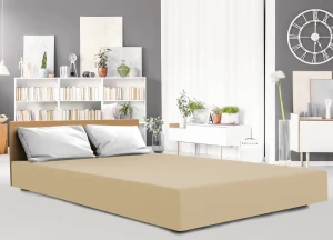 Darymex Prześcieradło Jersey Elastan Z Gumką PIASKOWE 90x200x30