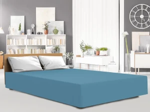 Darymex Prześcieradło Jersey Elastan Z Gumką NIEBIESKIE 220x200x30