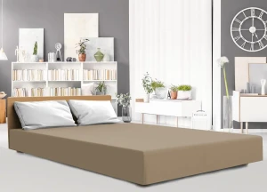 Darymex Prześcieradło Jersey Elastan Z Gumką BRĄZOWE 140x200x30