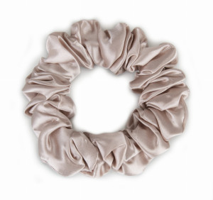 KLARA Gumka Do Włosów Jedwabna Różowa 3 cm