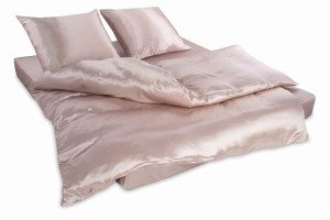 Pościel z Jedwabiu Naturalnego 140x200 Różowa KLARA - IDEALNY SEN