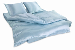 KLARA Pościel Jedwabna 140x200 Niebieska