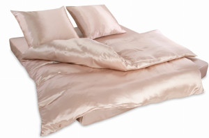 Pościel Jedwabna 160x200 Beżowa KLARA - IDEALNY SEN