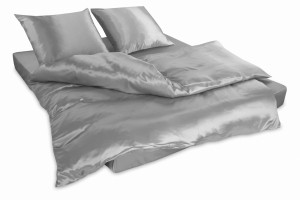 Pościel Jedwabna 200x220 Szara KLARA - IDEALNY SEN