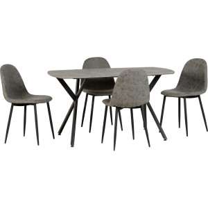 athens, dining, table, chair, concrete, effect