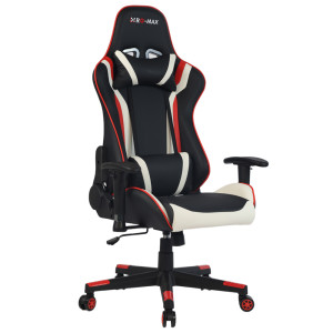 RG-MAX Gaming Chair Ergonomic Racing Style – Adjustable Recline, Support Cushions, PU Leather Office Desk Chair – Red