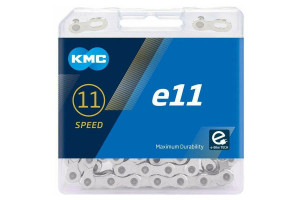 Chaîne KMC e11 11V 122 Maillons Argent