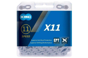 Chaîne KMC X11EPT 11V 118 Maillons Argent