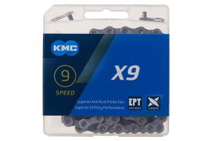 Chaîne KMC X9EPT 9V 114 Maillons Argent
