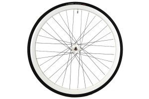 Roue Avant Santafixie 30mm + Chambre à air + Pneu Blanc