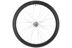 Roue Avant Santafixie 30mm + Chambre à air + Pneu Noir/Argent