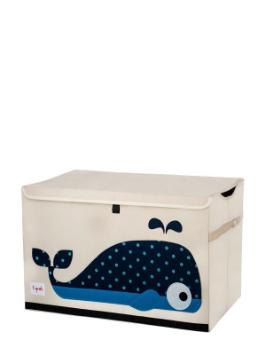 3 Sprouts Storage Basket With Lid - Blue - ONE SIZE