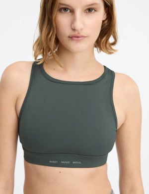 7 DAYS Active Open Back Bra - Green - S