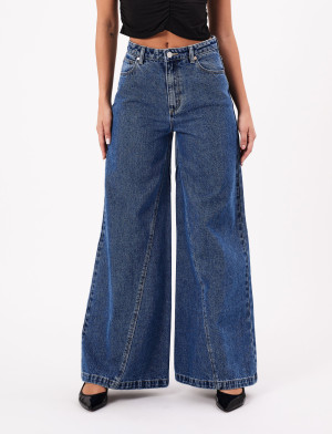 ABRAND 94 Super Wide Chantell Mid Vintage Blue - Blue - 28