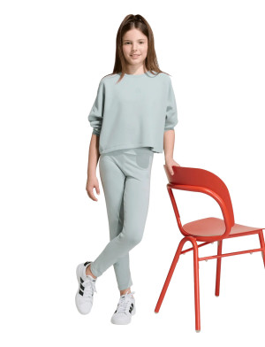 adidas Sportswear Jg Fi 3S Crew - Green - 116