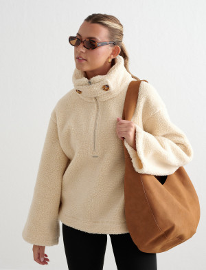 aim´n Pile Anorak - Cream - M Cream M