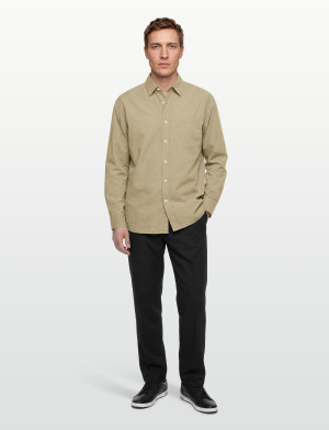 Eagle Faded Khaki Oversized Csc Garment Dye Poplin Shirt - Khaki green - XXL Khaki green XXL