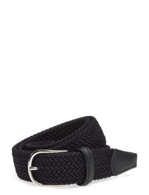 Anderson's Elastic Woven Belt Beige - 3,5 - Navy - 90