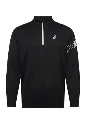 Asics Icon Ls 1/2 Zip Top - Black - XS