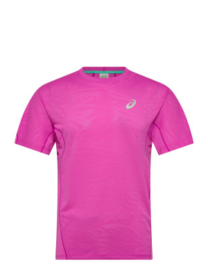 Asics Match Jacquard Ss Top - Pink - S