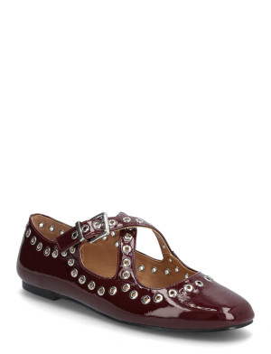 Bianco Bialilja Cross Mary Jane Studded Faux Leather - Red - 38 Red 38