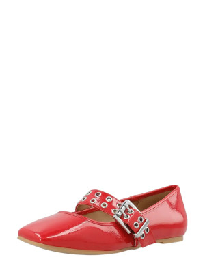 Bianco Biarose Karré Mary Jane Flat Faux Leather - Red - 36
