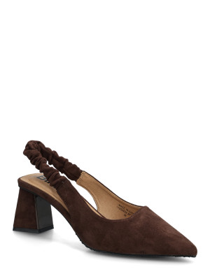 Bianco Biamaralyn Scrunchie Slingback Faux Suede - Brown - 40 Brown 40