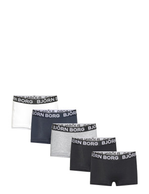 Björn Borg Cotton Stretch Boxer Shorts 5P - Grey - 122-128
