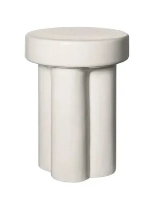 Blomus Ceramic Stool - Ø 33 Cm - Toru - Lily White - Cream - L 33.5CM