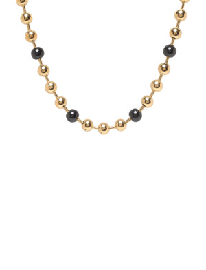 Bud To Rose Eclipse Short Necklace Black/Gold   ONE SIZE Gold ONE SIZE