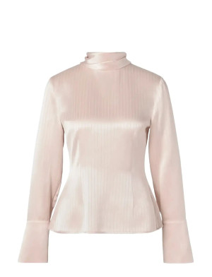 Malina Celene Tie Detailed Satin Blouse   38 Pink 38