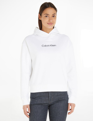 Calvin Hero Logo Hoodie - White - L White L