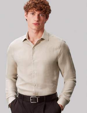Calvin Slim Ref Linen Bld Sld - Beige - 43