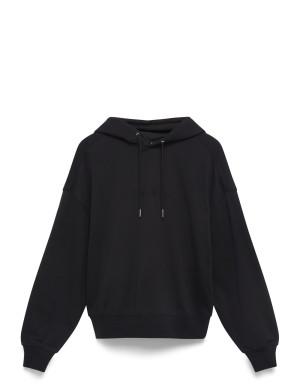 Calvin A- Logo Emb French Terry Po Hood - Black - XS Black XS