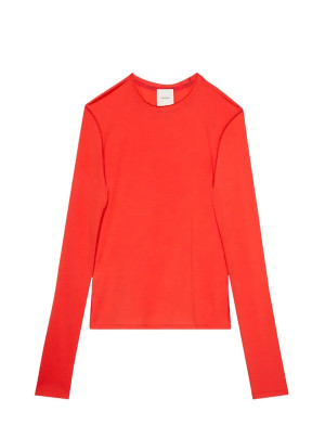 Calvin Ls Inside Out Sheer Wool Knit To   XS Red XS