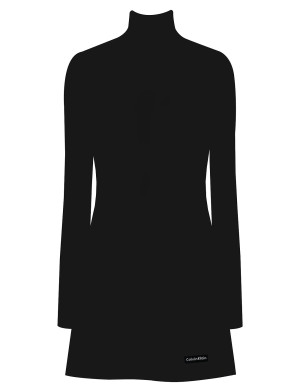 Calvin Ls Scuba Fit And Flare Dress   M Black M