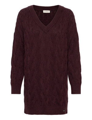 Calvin Cotton Cable  Tunic Dress   XS Burgundy XS