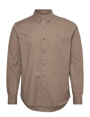 Calvin Ls Solid Oxford Classic Shirt - Beige - S