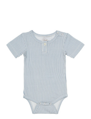 Cam Cam Copenhagen Short Sleeved Body Elliot - Blue - 62