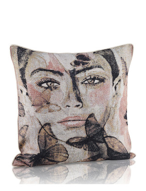 Carolina Gynning Butterfly Queen - Jacquard Cushion - Grey - 65X65CM