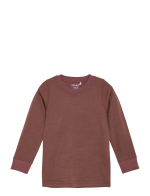 CeLaVi Blouse Ls - Solid   110 Brown 110