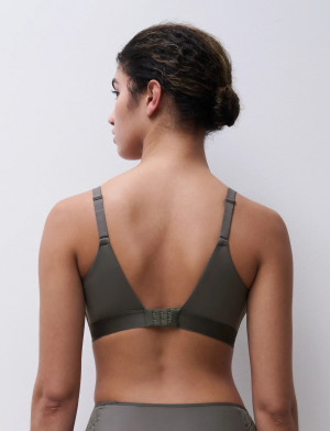 CHANTELLE Norah Wirefree Support Bra - Khaki green - 75 D Khaki green 75 D