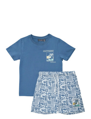 Color Kids T-Shirt & Shorts Set - Blue - 116