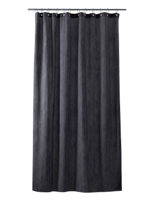 compliments Pine Shower Curtain W/Eyelets 200 Cm - Grey - 140X200CM Grey 140X200CM