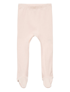 Copenhagen Colors Baby Rib Tights W. Feet   80 Pink 80