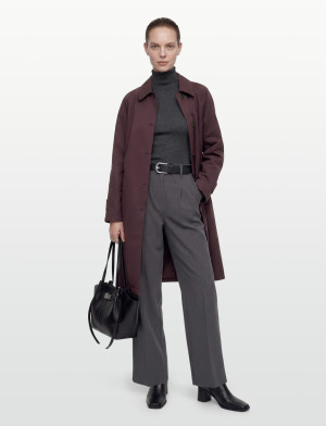 Copenhagen Studios Cph Trenchcoat 2 Cotton Burgundy - Burgundy - S Burgundy S